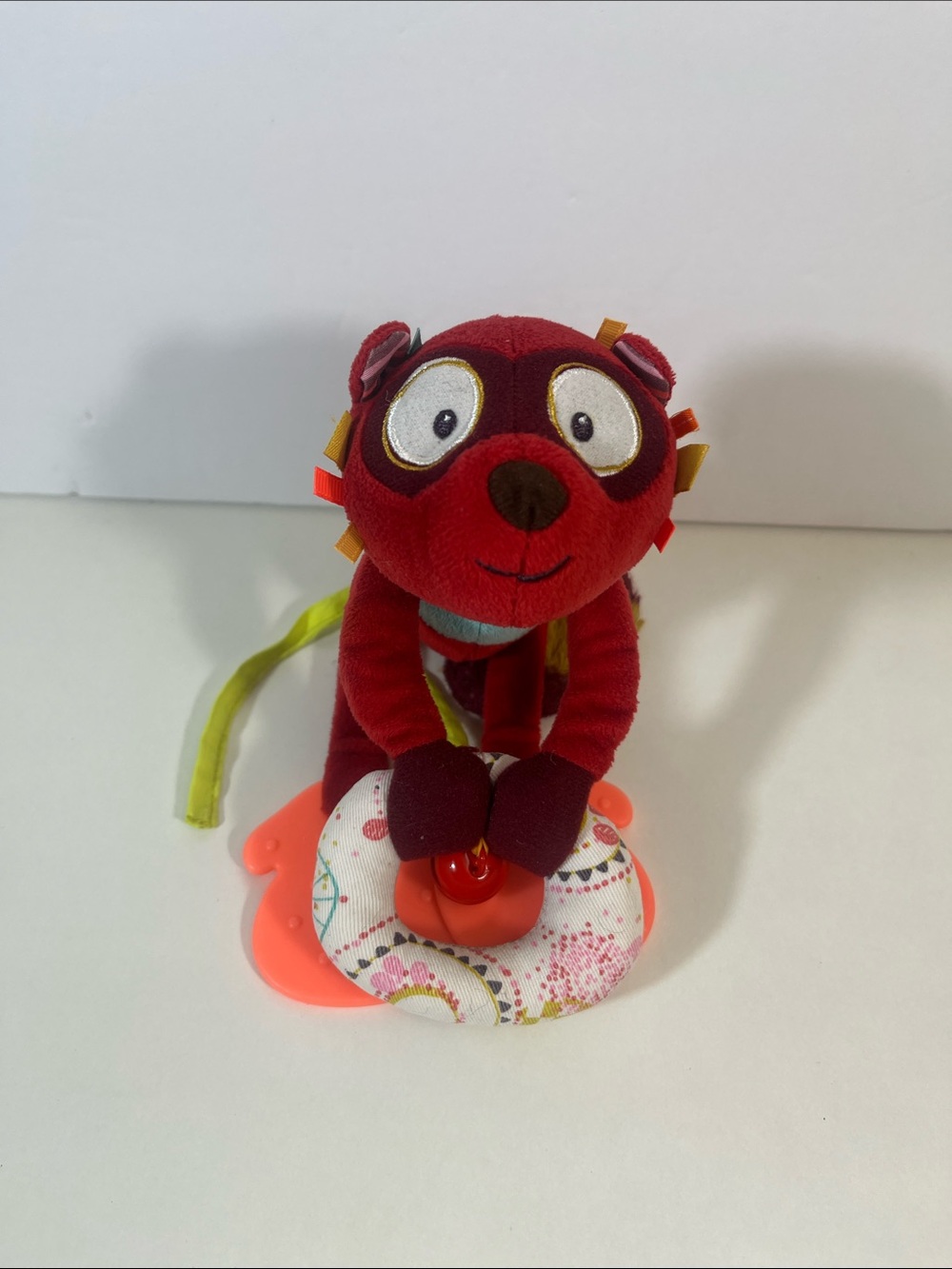 Red Plush Rattle Toy for Kids - Soft Infant Activity Toy